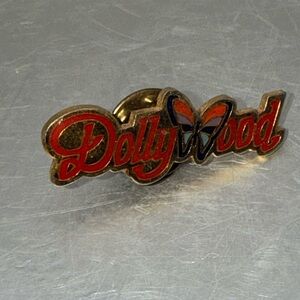Dollywood Red and Gold Pin